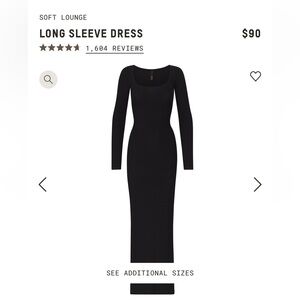 SKIMS LONG SLEEVE DRESS